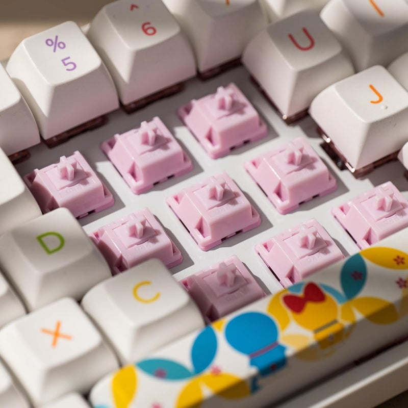 AKKO Stellar Rose Switch for Mechanical Gaming Keyboard, 5-Pin 37gf Linear Pre-Lubed Key Switches Custom Keyboard Switch(45pcs) - Image 4